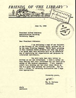 The Friends' distinctive 1940s letterhead